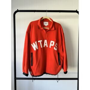 WTAPS Player Fleece Half-Zip Pullover Orange Japan